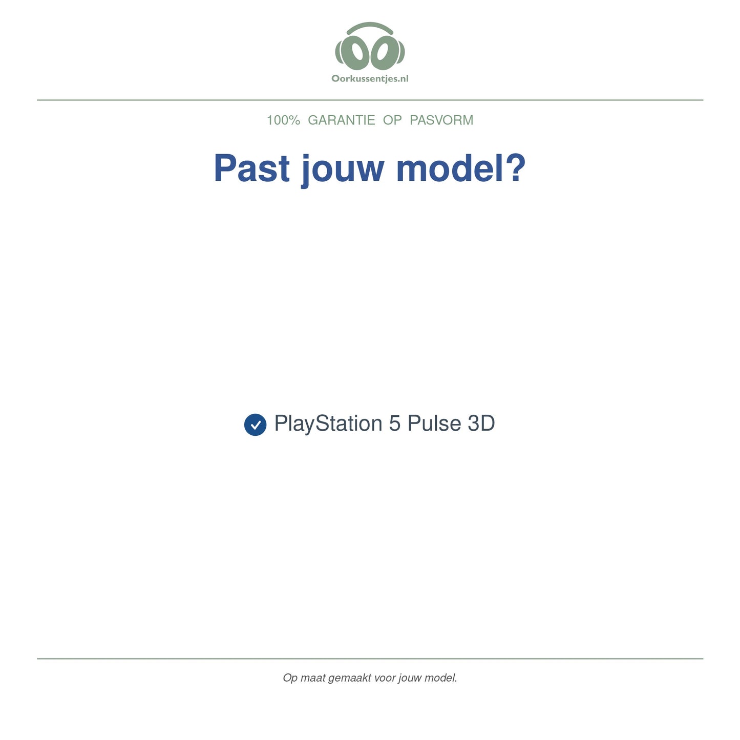 Oorkussens voor Sony PlayStation 5 Pulse 3D – Geschikt voor PlayStation 5 Pulse 3D — Compatible models