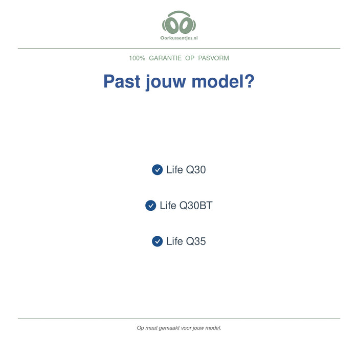 Oorkussens voor Soundcore Life Q30 / Q35 – Geschikt voor Life Q30, Life Q30BT, Life Q35 — Compatible models
