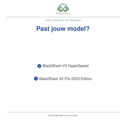 Oorkussens voor Razer BlackShark V2 Pro 2023 – Geschikt voor BlackShark V2 Pro 2023, BlackShark V2 HyperSpeed — Compatible models