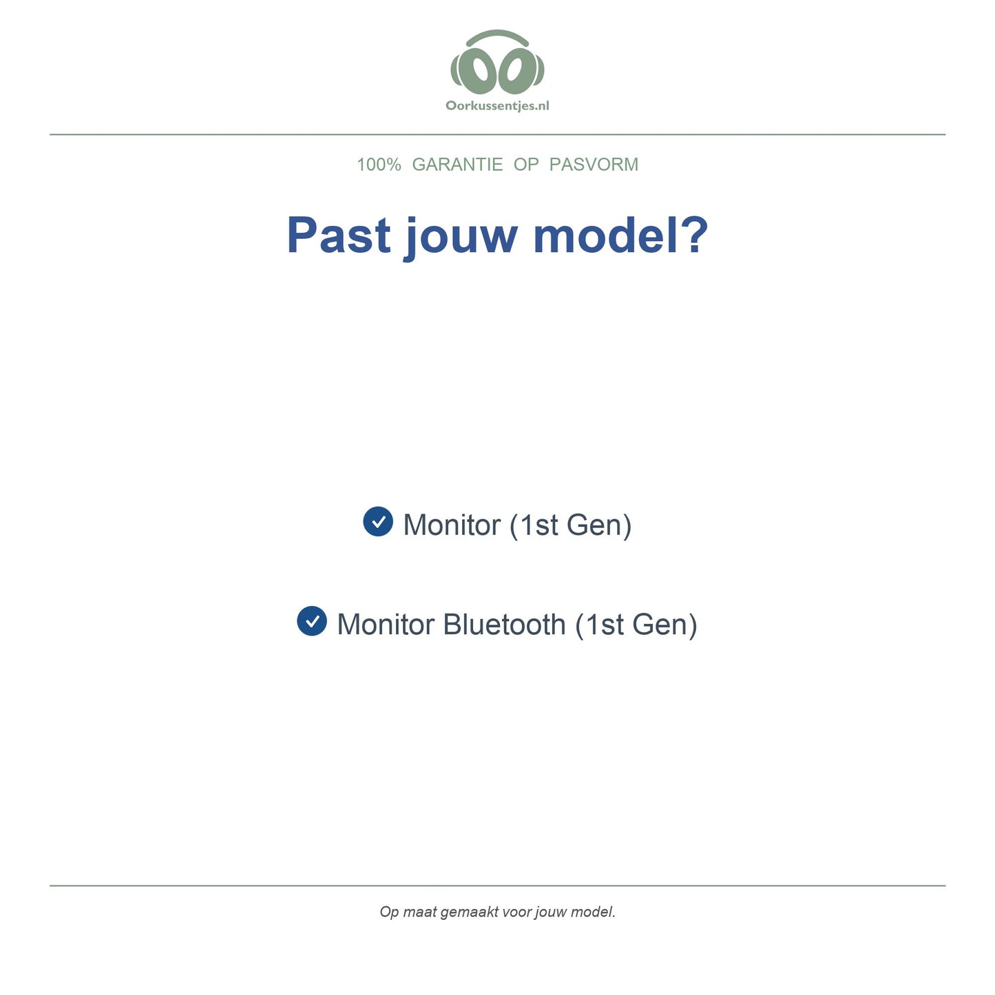 Oorkussens voor Marshall Monitor I – Geschikt voor Monitor, Monitor Bluetooth — Compatible models