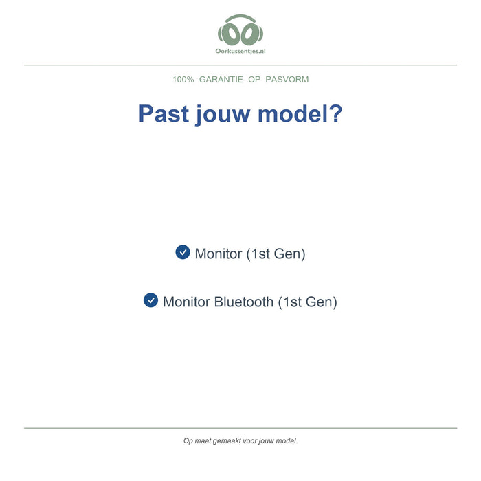 Oorkussens voor Marshall Monitor I – Geschikt voor Monitor, Monitor Bluetooth — Compatible models