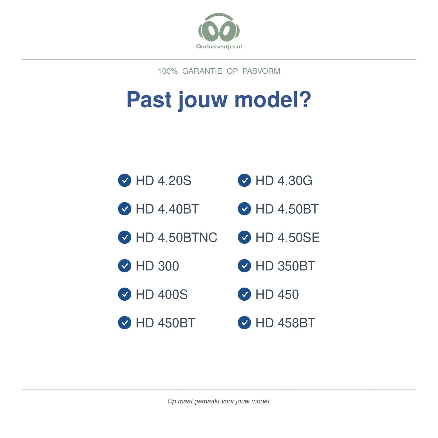 Oorkussens voor Sennheiser HD 400 / 450 Serie – Geschikt voor HD 4.50BT, HD 450BT, HD 400S, HD 458BT en meer — Compatible models