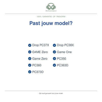 Oorkussens voor Sennheiser Game / PC Serie – Geschikt voor Game One, Game Zero, PC360, PC37X en meer — Compatible models