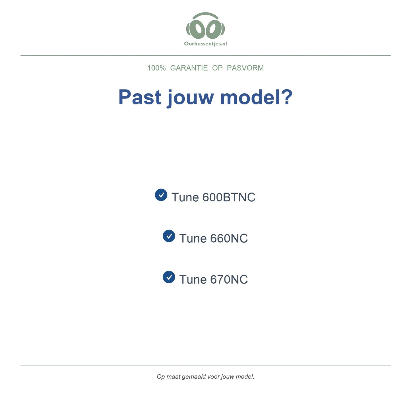 Oorkussens voor JBL Tune On-Ear Serie – Geschikt voor Tune 500BT, Tune 510BT, Tune 660NC, T450BT en meer — Compatible models