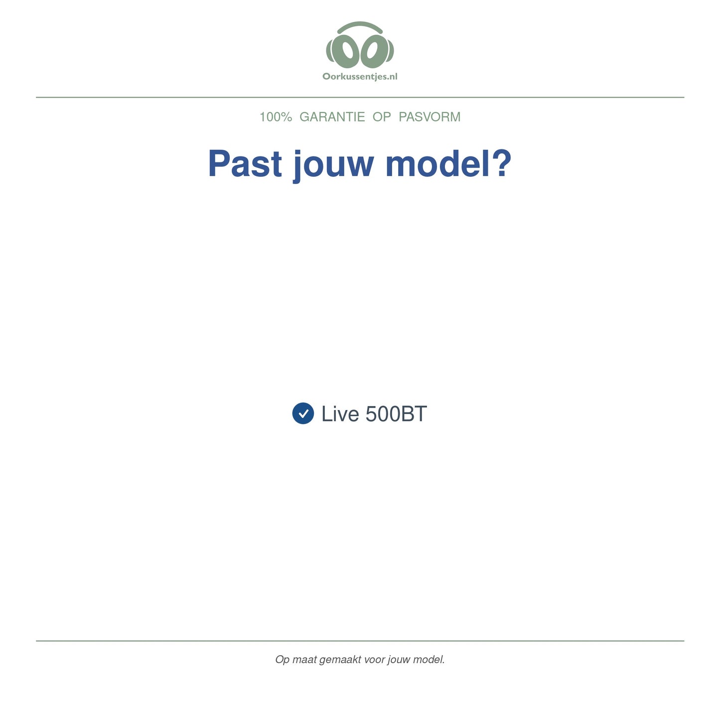 Oorkussens voor JBL Live 500BT – Geschikt voor JBL Live 500BT — Compatible models