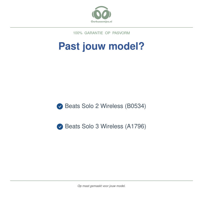 Oorkussens voor Beats Solo 2 / 3 Wireless – Geschikt voor Solo 2 Wireless, Solo 3 Wireless — Compatible models
