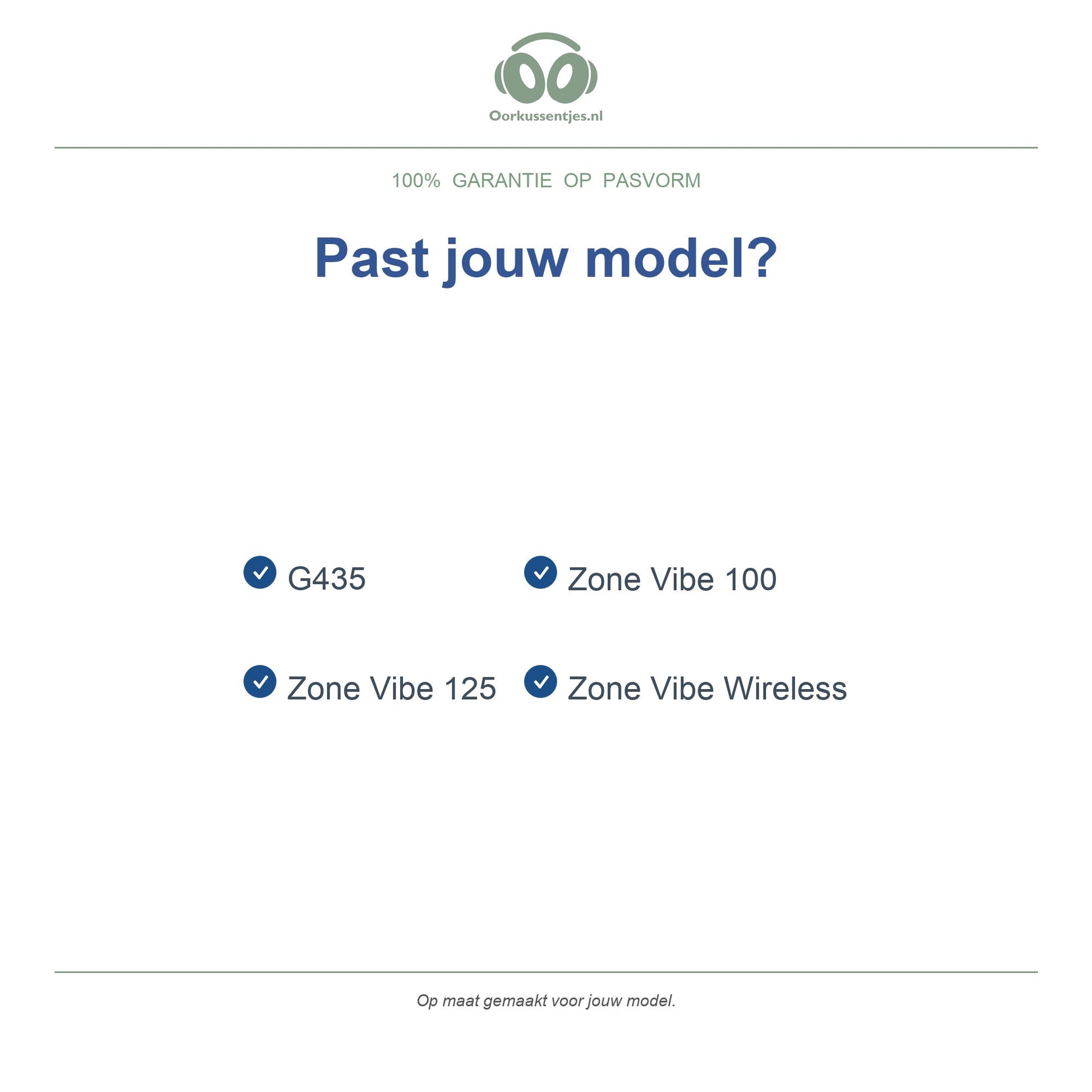 Oorkussens voor Logitech G435 / Zone Vibe – Geschikt voor G435, Zone Vibe 100, 125, Wireless — Compatible models