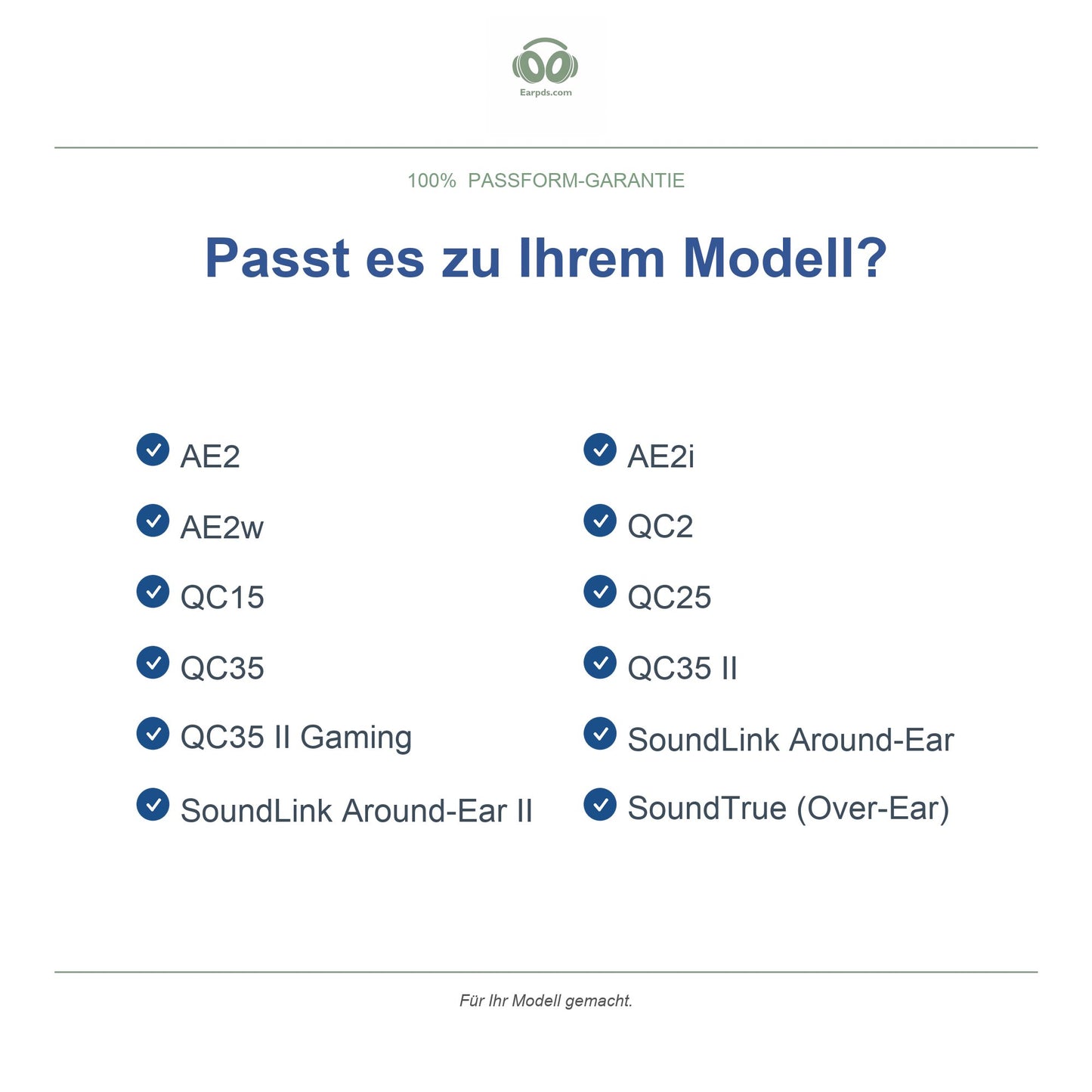 Oorkussens voor Bose QC / AE Serie – Geschikt voor QC25, QC35, QC35 II, AE2 en meer — Compatible models