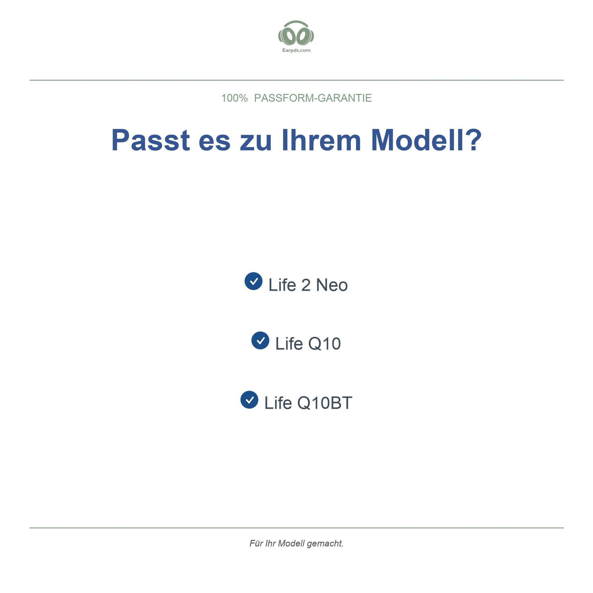 Ohrpolster für Soundcore Life Q10 Serie – Passend für Life Q10, Life Q10BT, Life 2 Neo