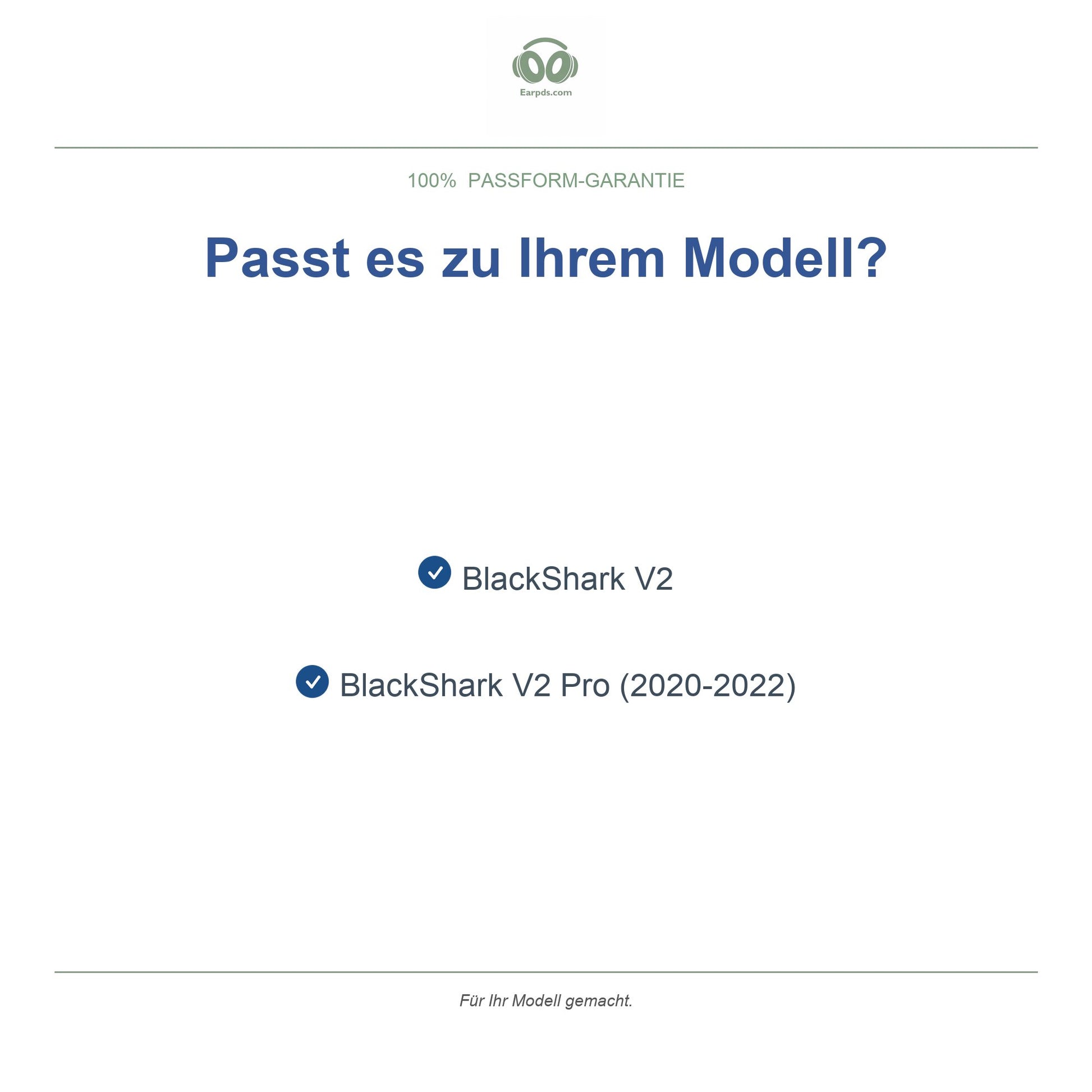 Ohrpolster für Razer BlackShark V2 Serie – Passend für BlackShark V2, BlackShark V2 Pro
