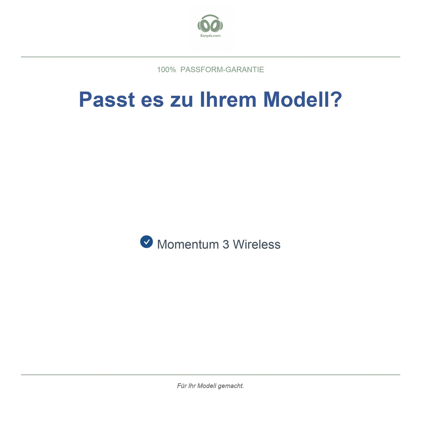 Oorkussens voor Sennheiser Momentum 3 Wireless – Geschikt voor Momentum 3 Wireless — Compatible models