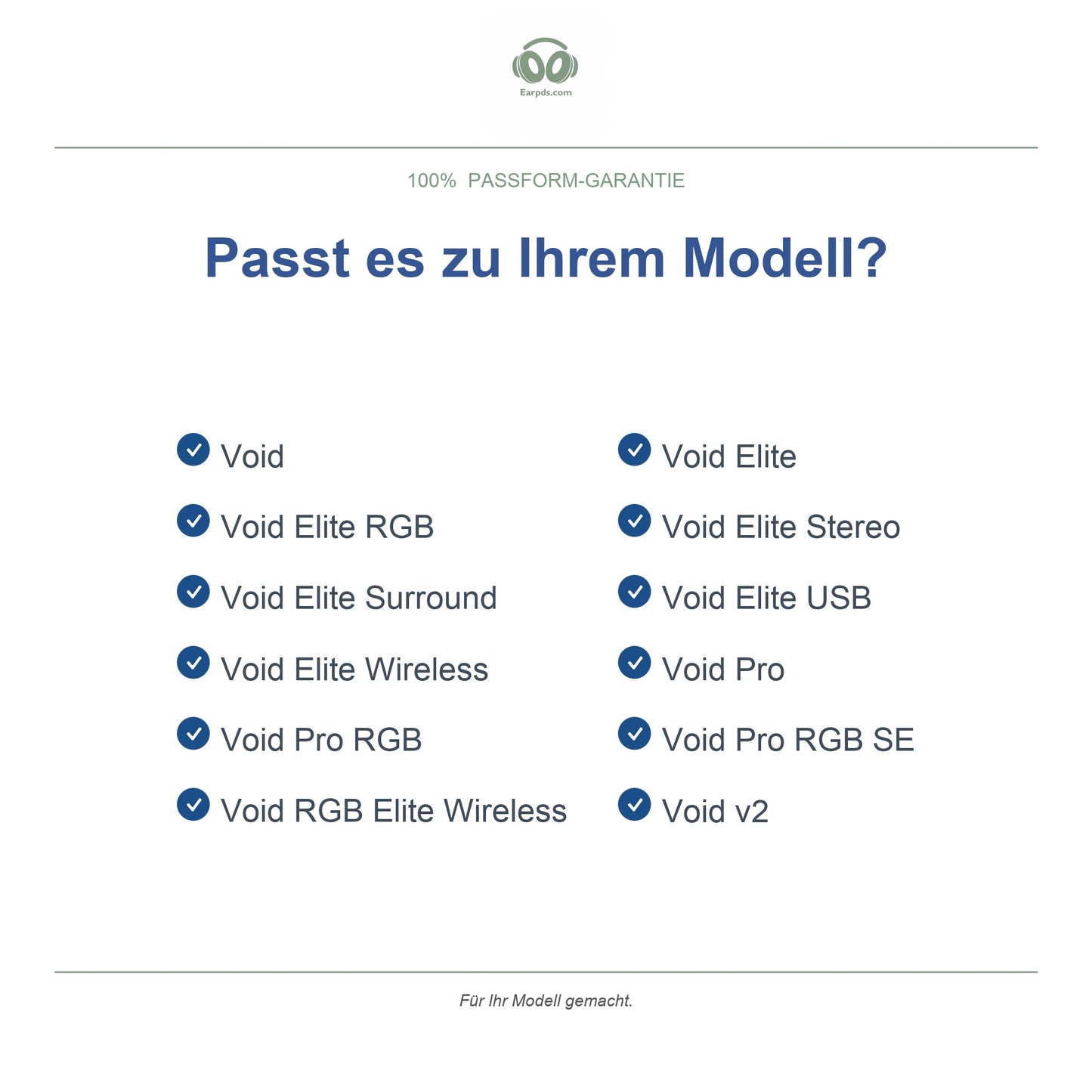 Oorkussens voor Corsair Void / Void Pro Serie – Geschikt voor Void Pro, Void Pro RGB, Void Elite en meer — Compatible models
