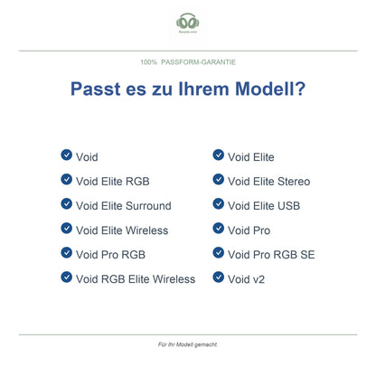 Oorkussens voor Corsair Void / Void Pro Serie – Geschikt voor Void Pro, Void Pro RGB, Void Elite en meer — Compatible models