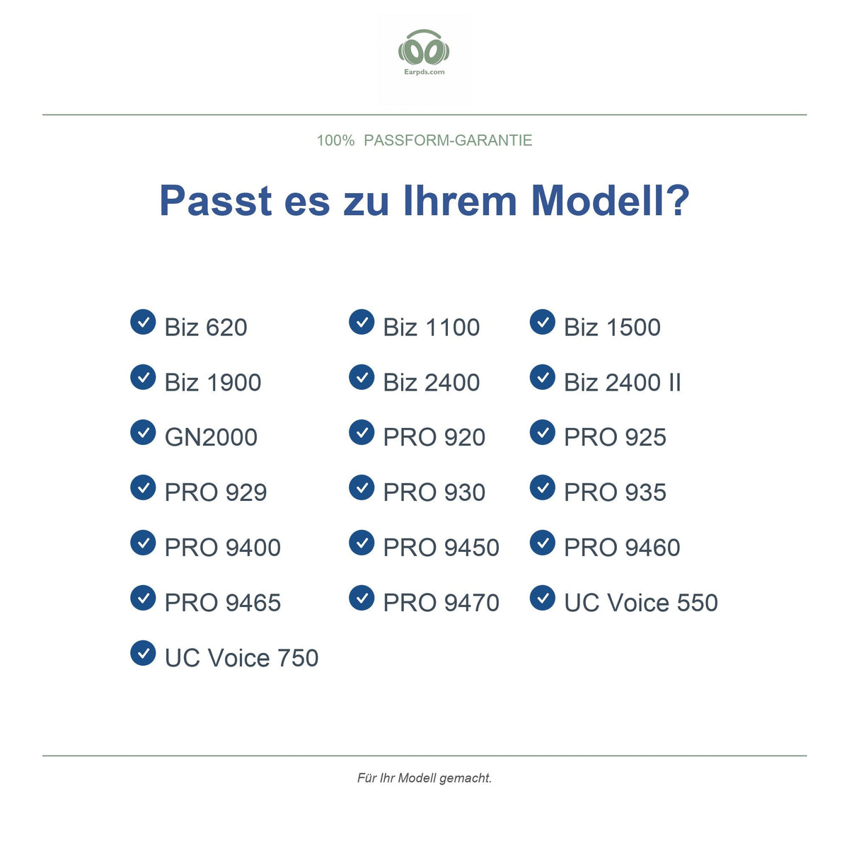 Ohrpolster für Jabra PRO 920/930 & Biz Serie