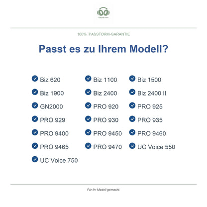 Ohrpolster für Jabra PRO 920/930 & Biz Serie, kompatible Modelle