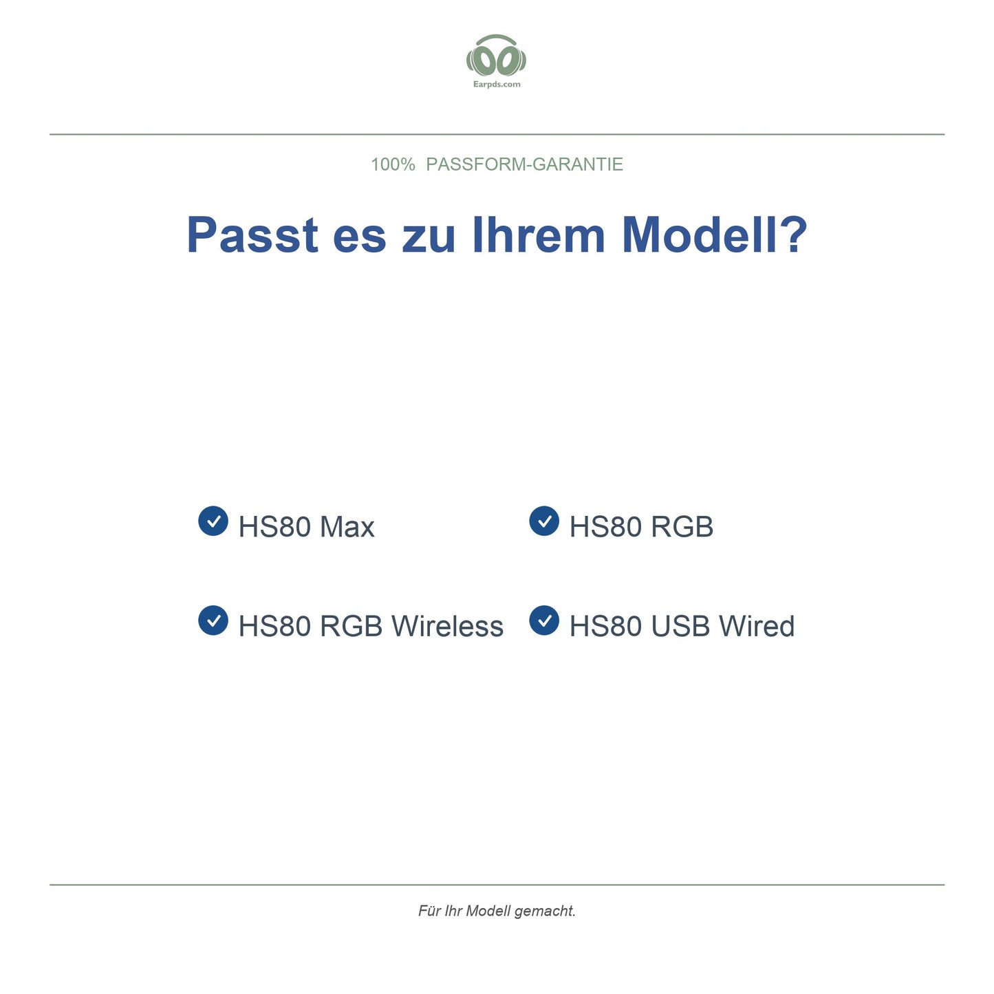 Oorkussens voor Corsair HS80 Serie – Geschikt voor HS80 RGB, HS80 RGB Wireless, HS80 Max en meer — Compatible models
