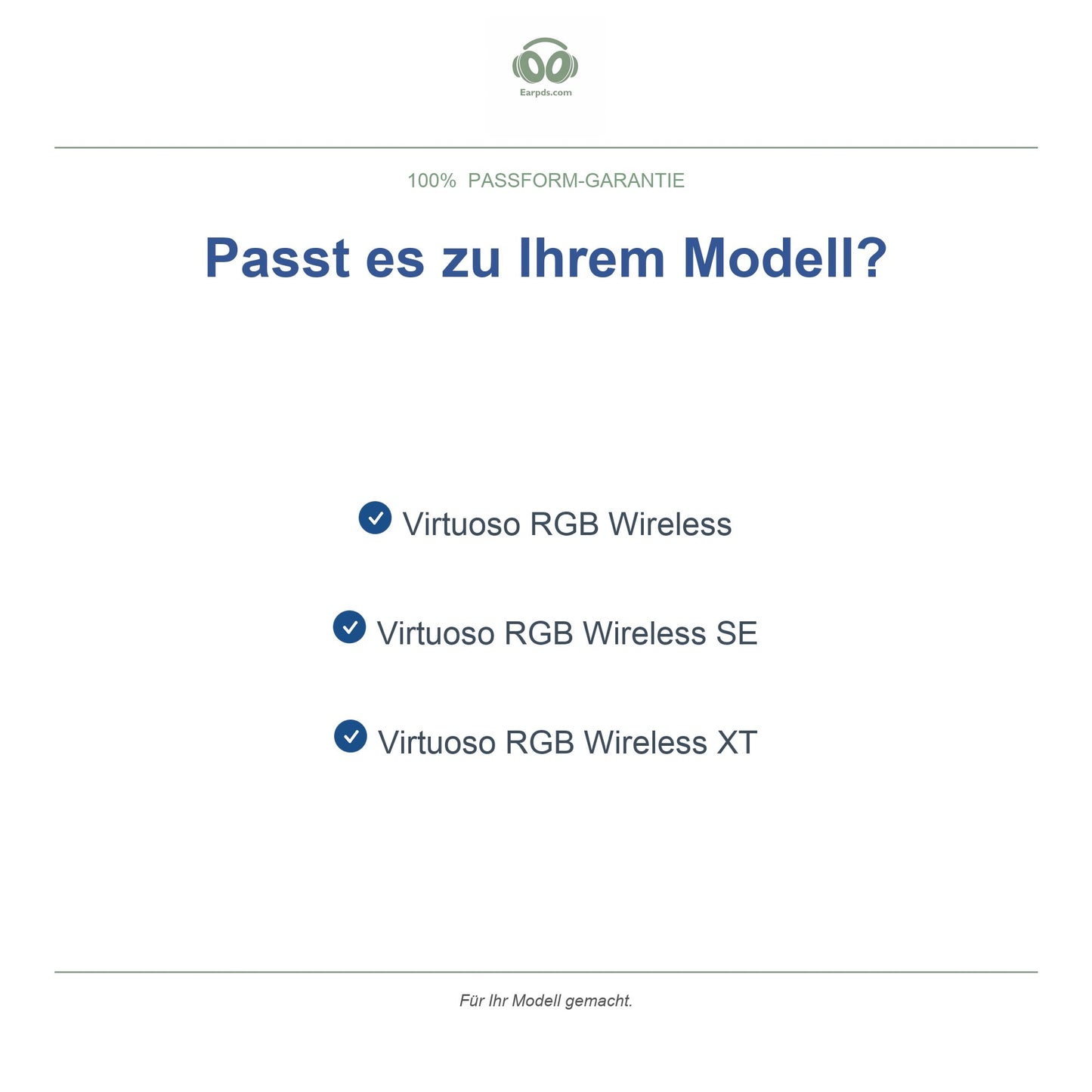 Oorkussens voor Corsair Virtuoso RGB Serie – Geschikt voor Virtuoso RGB Wireless, XT, SE — Compatible models