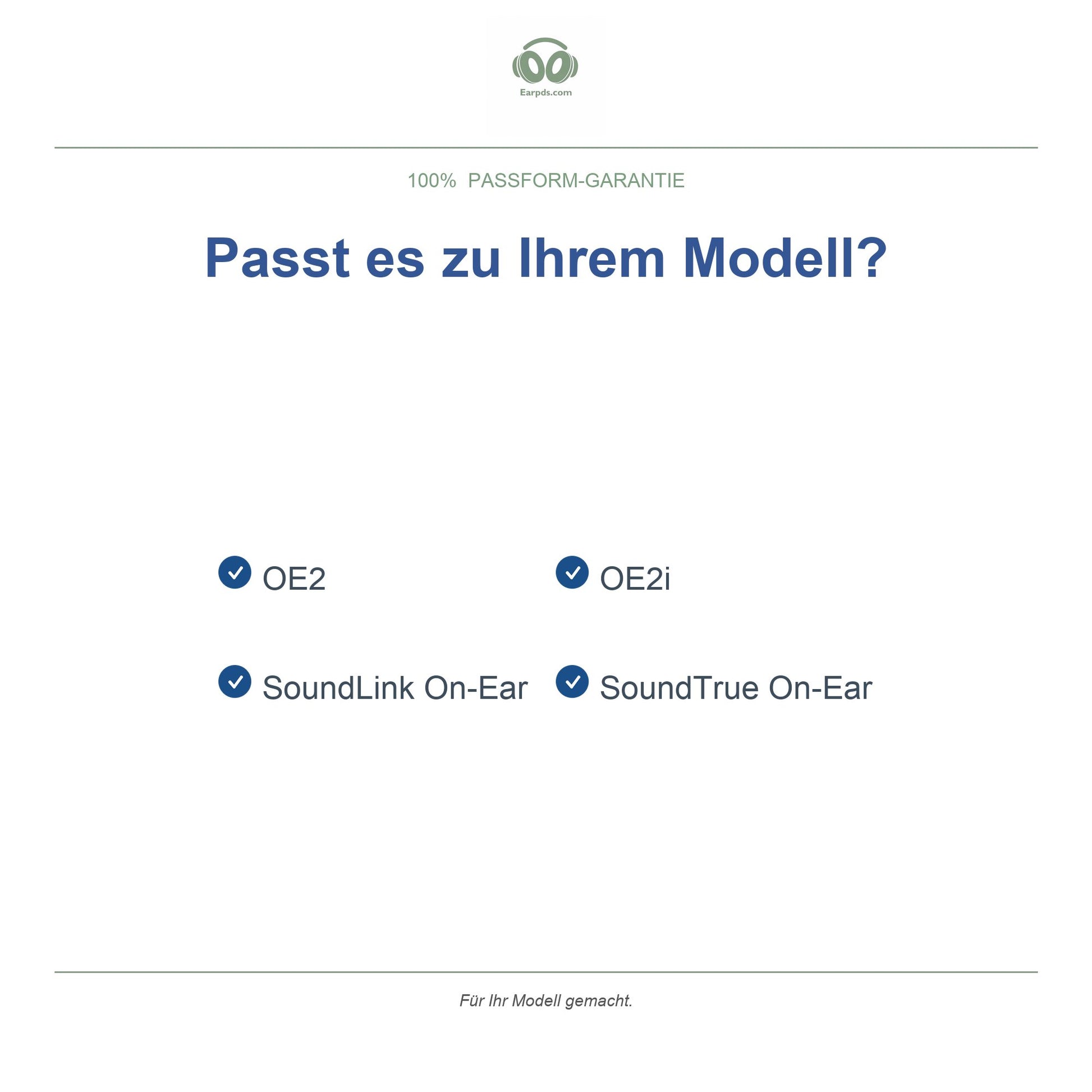 Ohrpolster für Bose On-Ear Serie – Passend für OE2, OE2i, SoundTrue On-Ear, SoundLink On-Ear