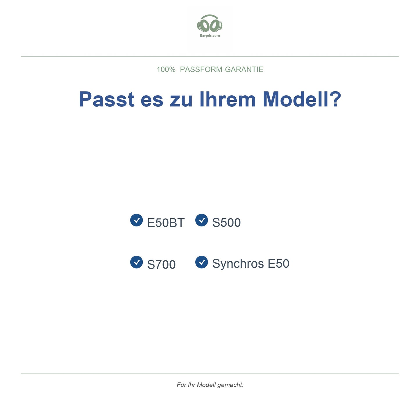 Oorkussens voor JBL Synchros Serie – Geschikt voor Synchros E50, E50BT, S500, S700 — Compatible models