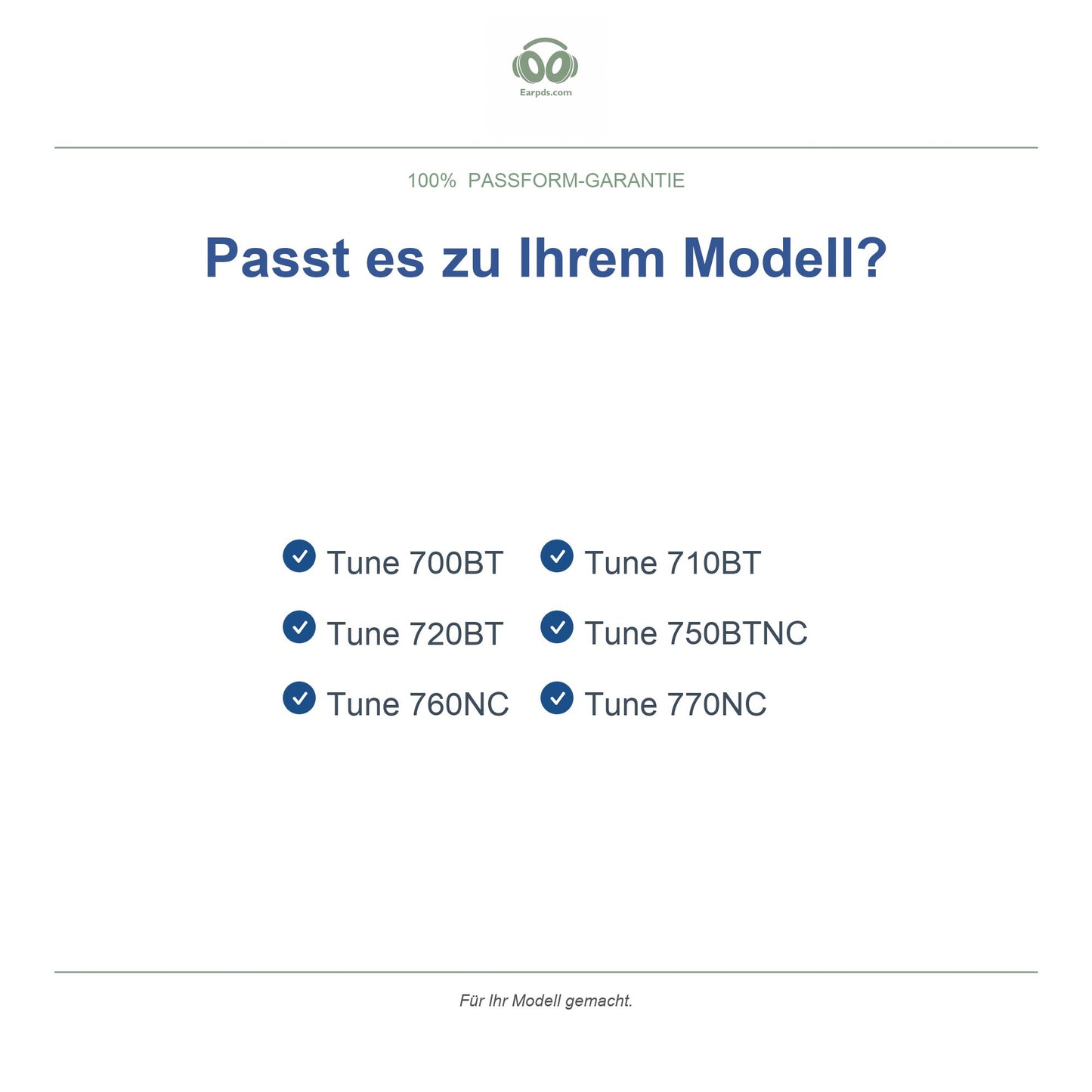 Oorkussens voor JBL Tune 700 / 770 Serie – Geschikt voor Tune 700BT, Tune 720BT, Tune 760NC, Tune 770NC en meer — Compatible models