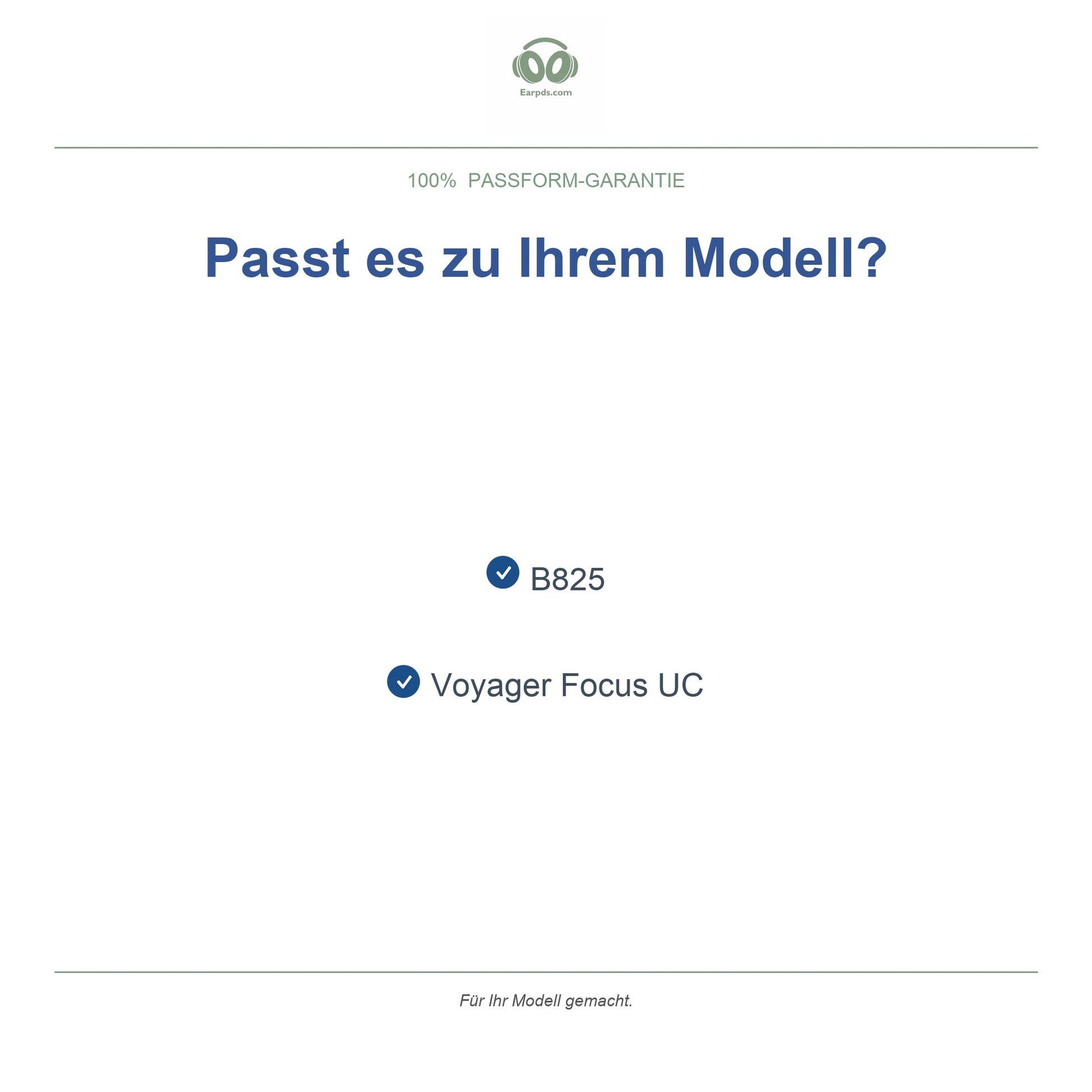 Ohrpolster für Poly Voyager Focus UC – Passend für Voyager Focus UC, B825