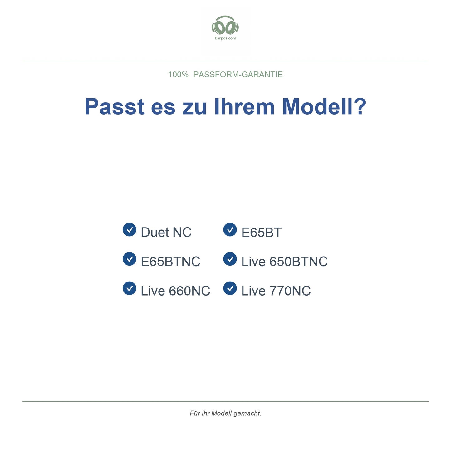 Oorkussens voor JBL Live 650 / E65 Serie – Geschikt voor E65BT, Live 650BTNC, Live 660NC, Live 770NC en meer — Compatible models
