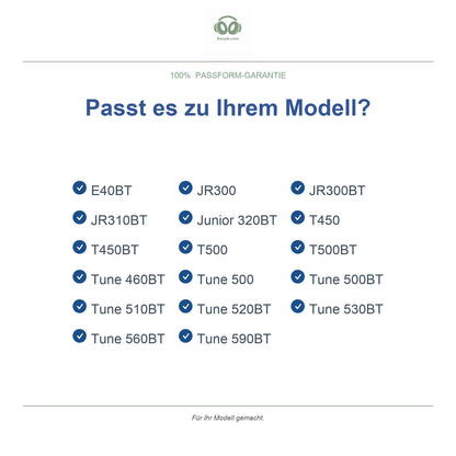 Oorkussens voor JBL Tune On-Ear Serie – Geschikt voor Tune 500BT, Tune 510BT, Tune 660NC, T450BT en meer — Compatible models