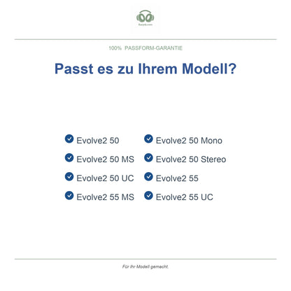 Oorkussens voor Jabra Evolve2 50 / 55 Serie – Geschikt voor Evolve2 50, Evolve2 55, Evolve2 50 UC en meer — Compatible models