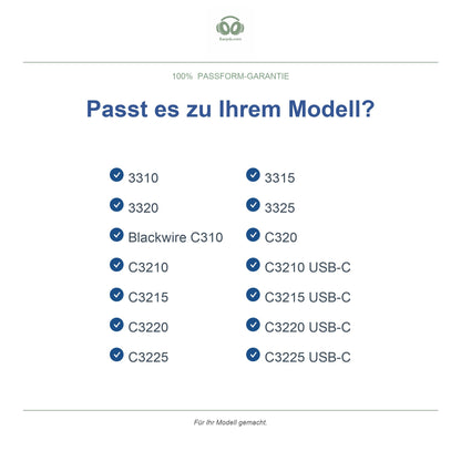 Oorkussens voor Poly Blackwire C3200 Serie – Geschikt voor C310, C320, C3220, 3320 en meer — Compatible models