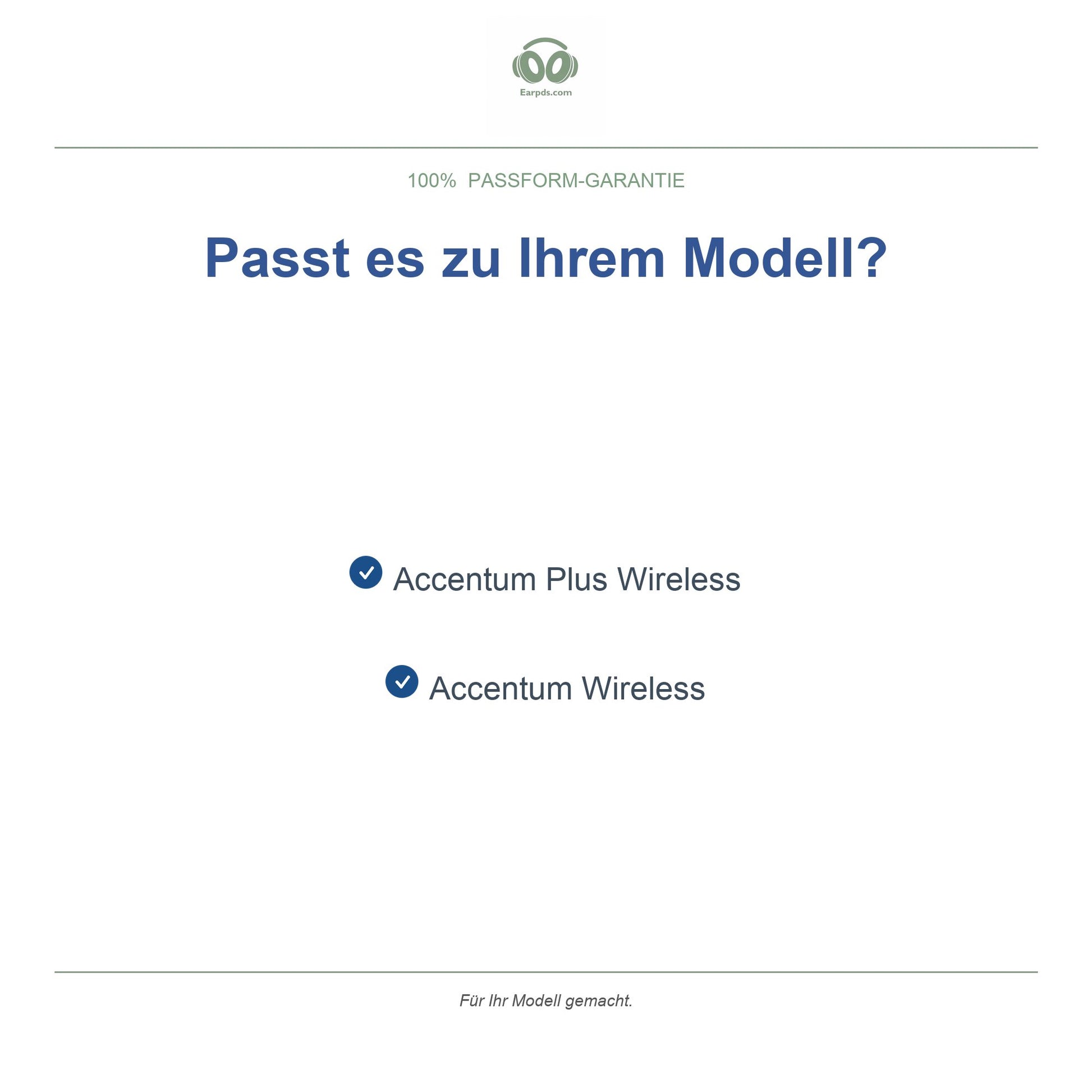 Ohrpolster für Sennheiser Accentum Serie – Passend für Accentum Wireless, Accentum Plus Wireless