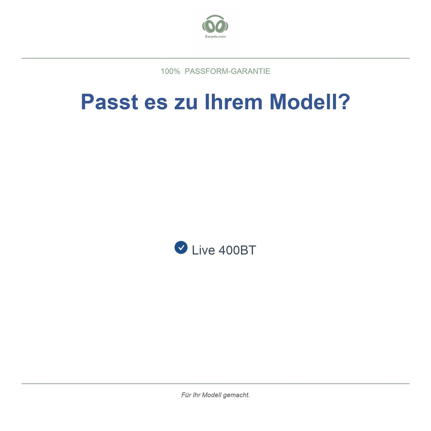 Oorkussens voor JBL Live 400BT – Geschikt voor JBL Live 400BT — Compatible models