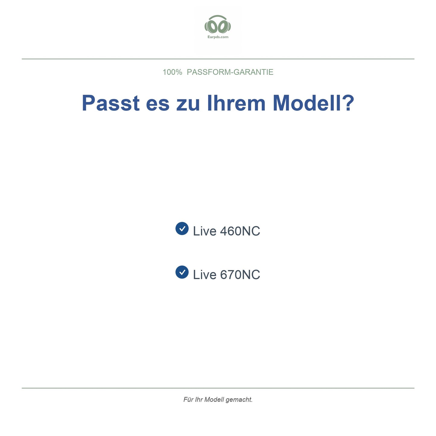 Oorkussens voor JBL Live 460NC / 670NC – Geschikt voor Live 460NC, Live 670NC — Compatible models