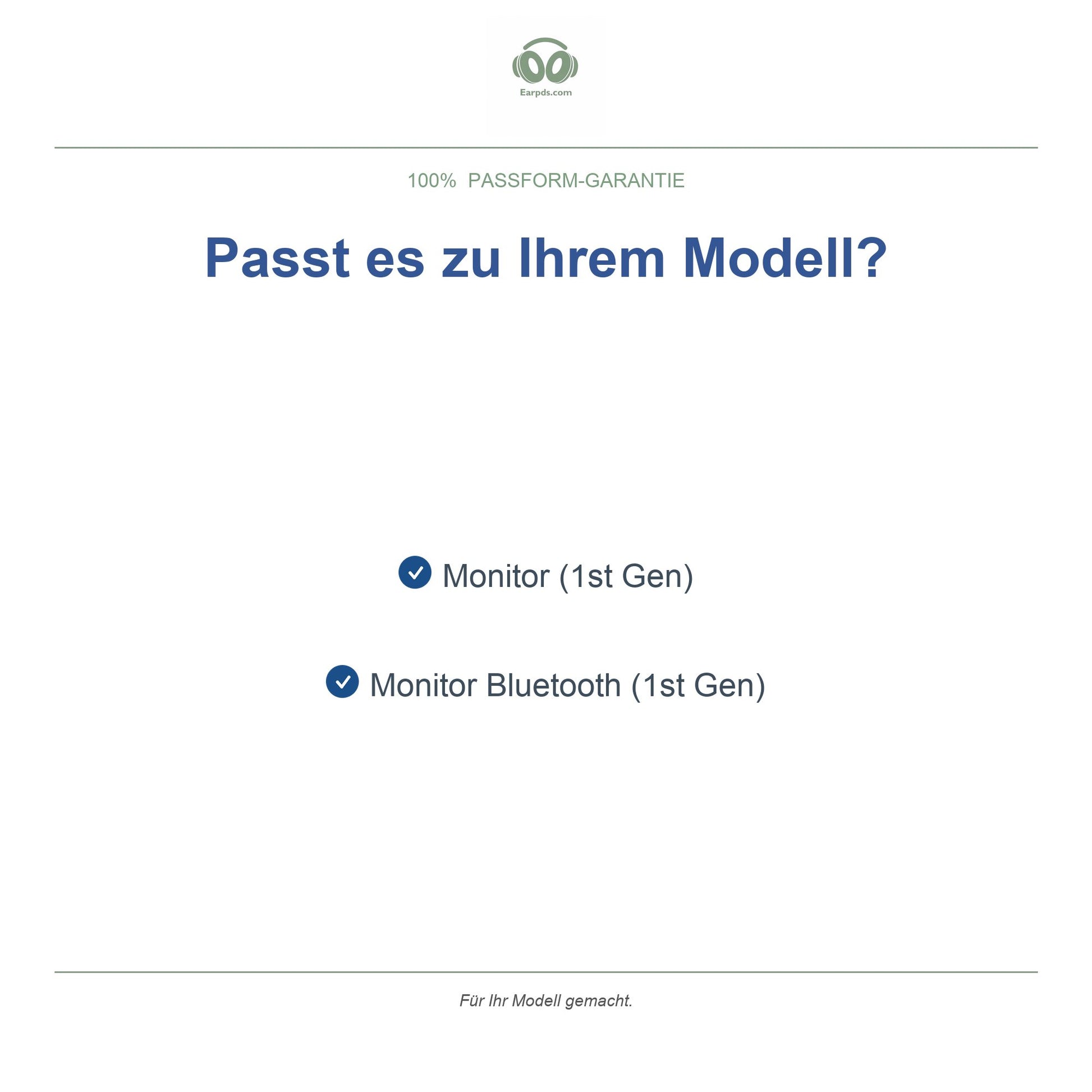 Ohrpolster für Marshall Monitor I – Passend für Monitor, Monitor Bluetooth