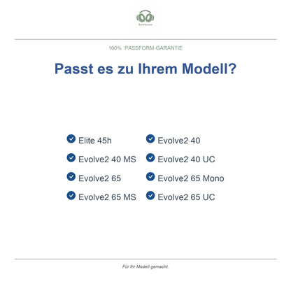 Oorkussens voor Jabra Evolve2 40 / 65 Serie – Geschikt voor Evolve2 40, Evolve2 65, Elite 45h en meer — Compatible models