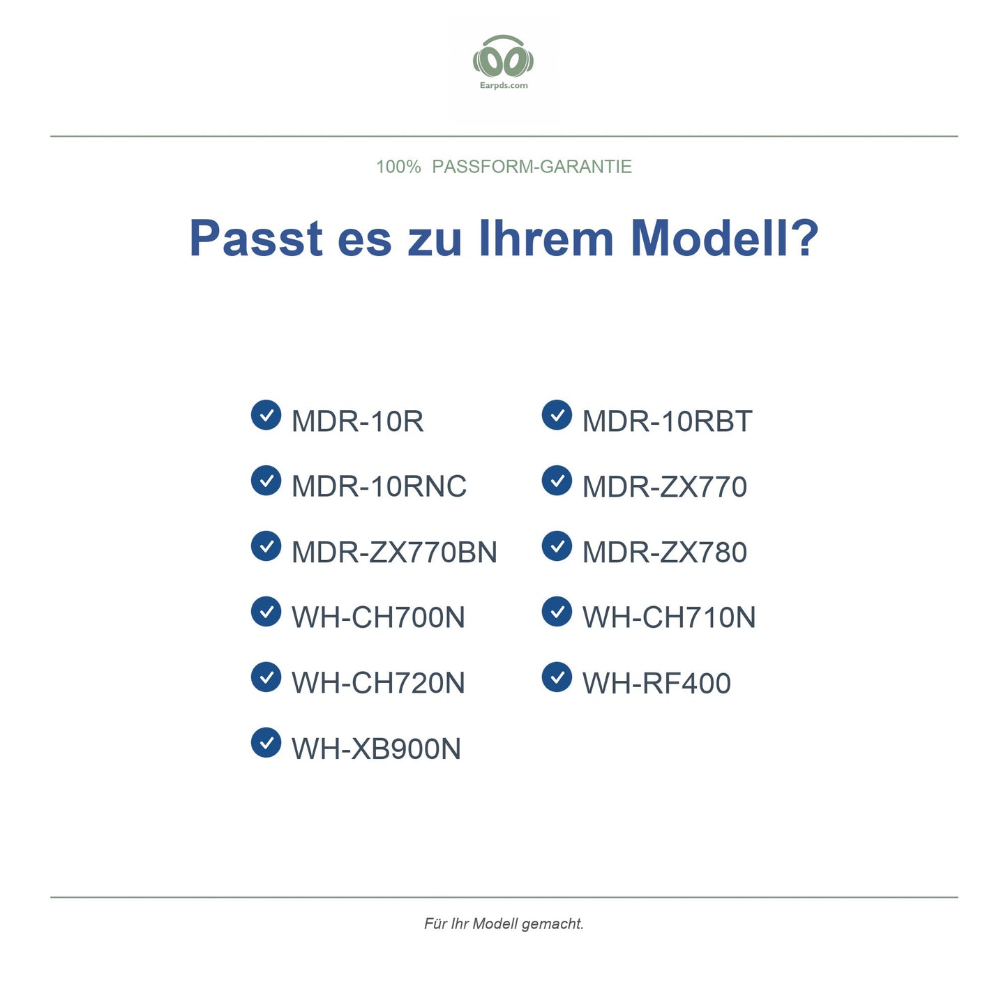 Oorkussens voor Sony WH-CH / MDR-ZX Serie – Geschikt voor WH-CH710N, WH-CH720N, MDR-ZX770, WH-XB900N en meer — Compatible models