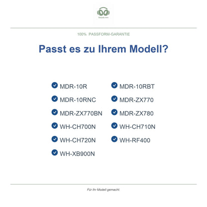 Oorkussens voor Sony WH-CH / MDR-ZX Serie – Geschikt voor WH-CH710N, WH-CH720N, MDR-ZX770, WH-XB900N en meer — Compatible models