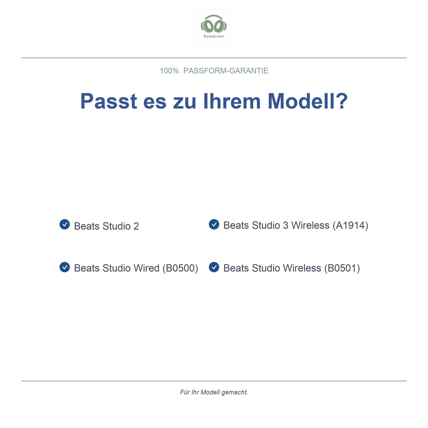 Oorkussens voor Beats Studio 2 / 3 Serie – Geschikt voor Beats Studio 2, Beats Studio 3 Wireless en meer — Compatible models