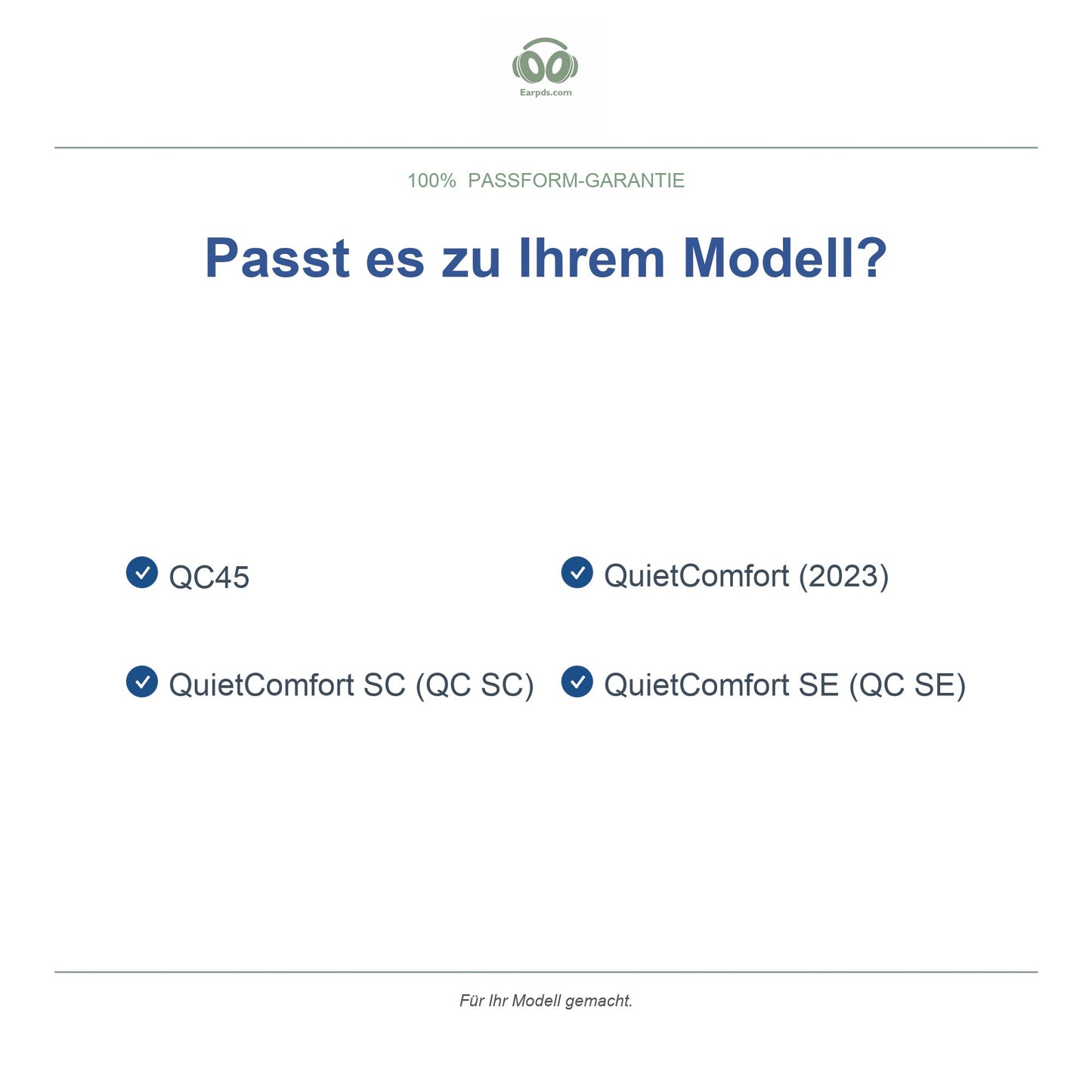 Oorkussens voor Bose QC45 Serie – Geschikt voor QC45, QC SE, QuietComfort 2023 en meer — Compatible models