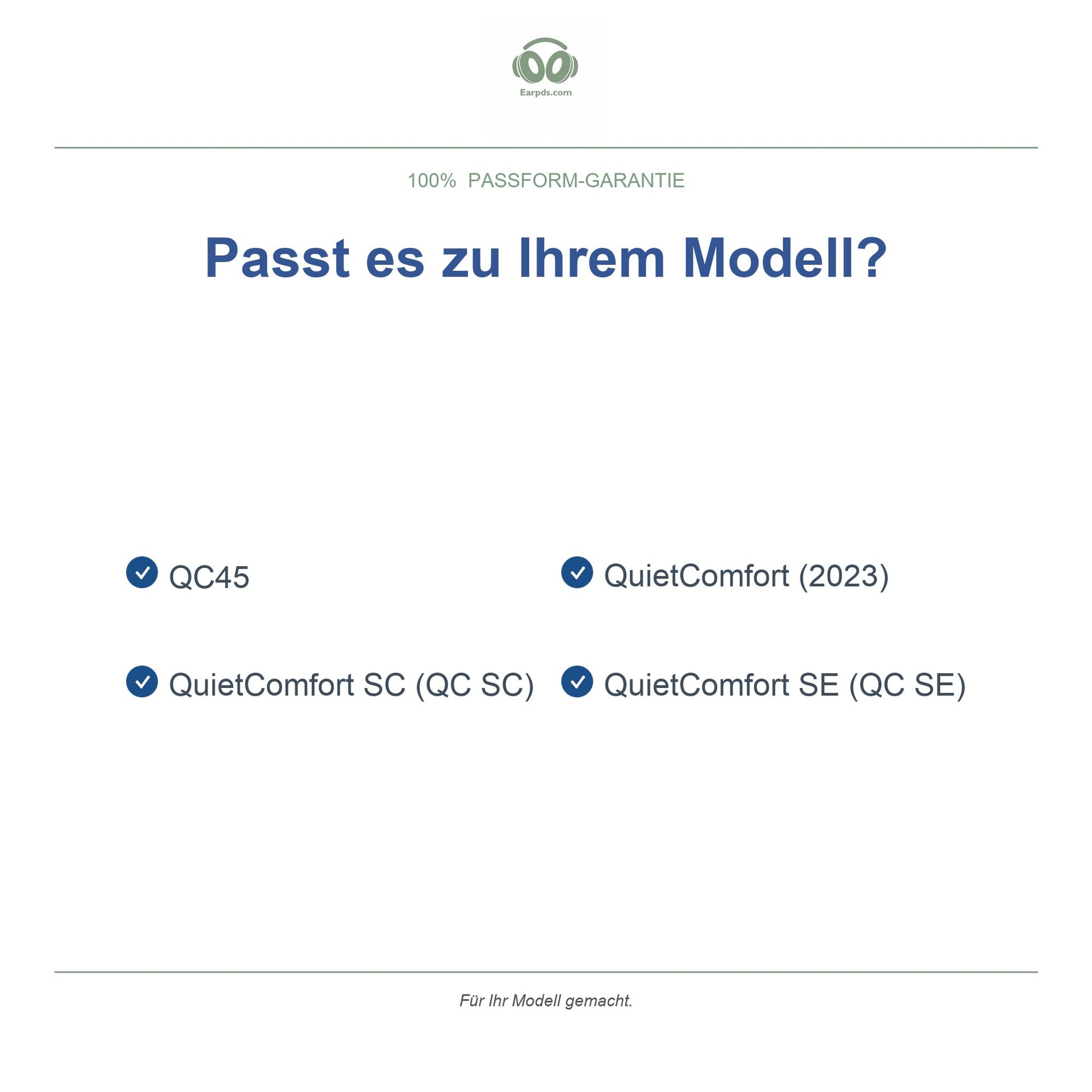 Ohrpolster für Bose QC45 Serie – Passend für QC45, QC SE, QuietComfort 2023 und mehr