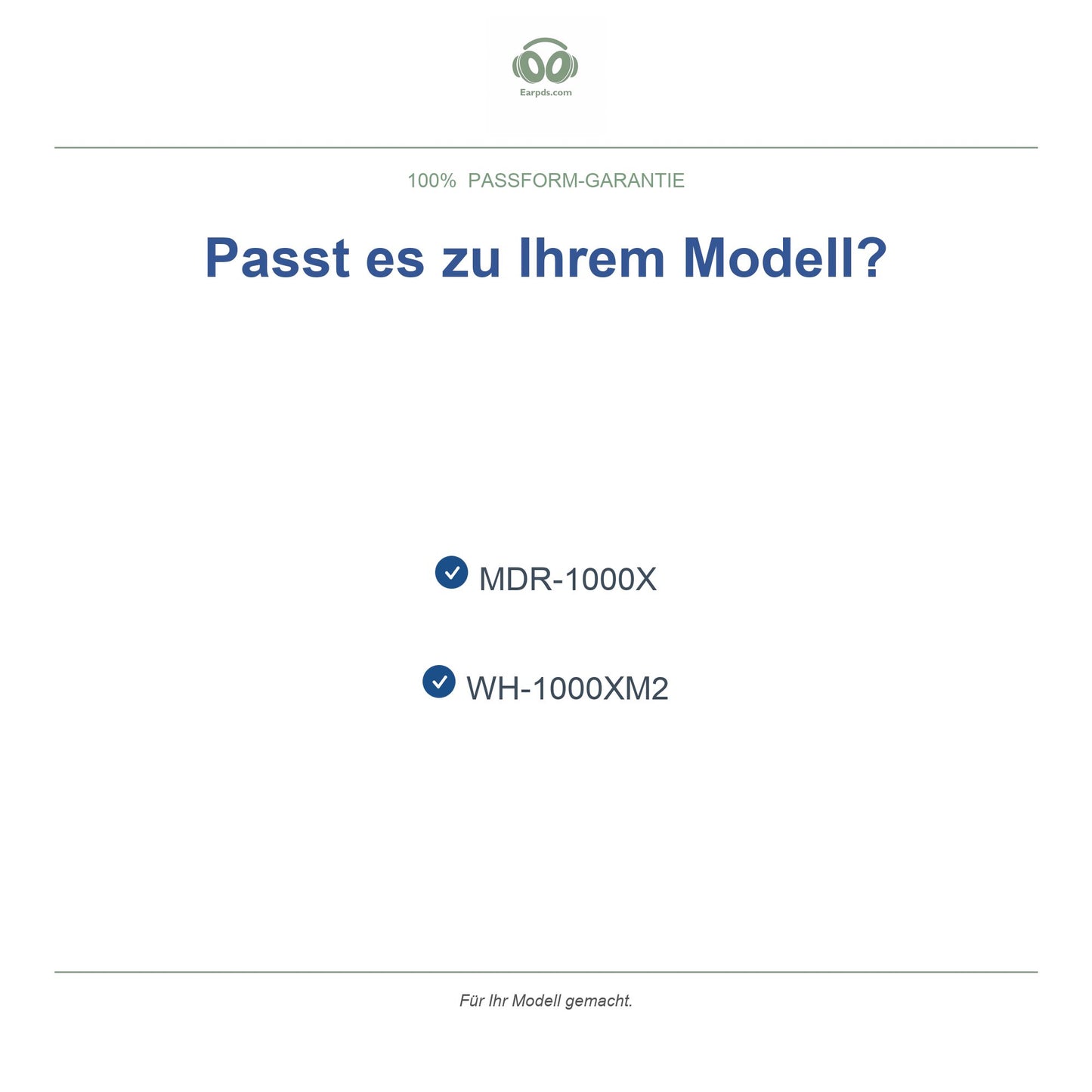 Oorkussens voor Sony MDR-1000X / WH-1000XM2 – Geschikt voor MDR-1000X, WH-1000XM2 — Compatible models