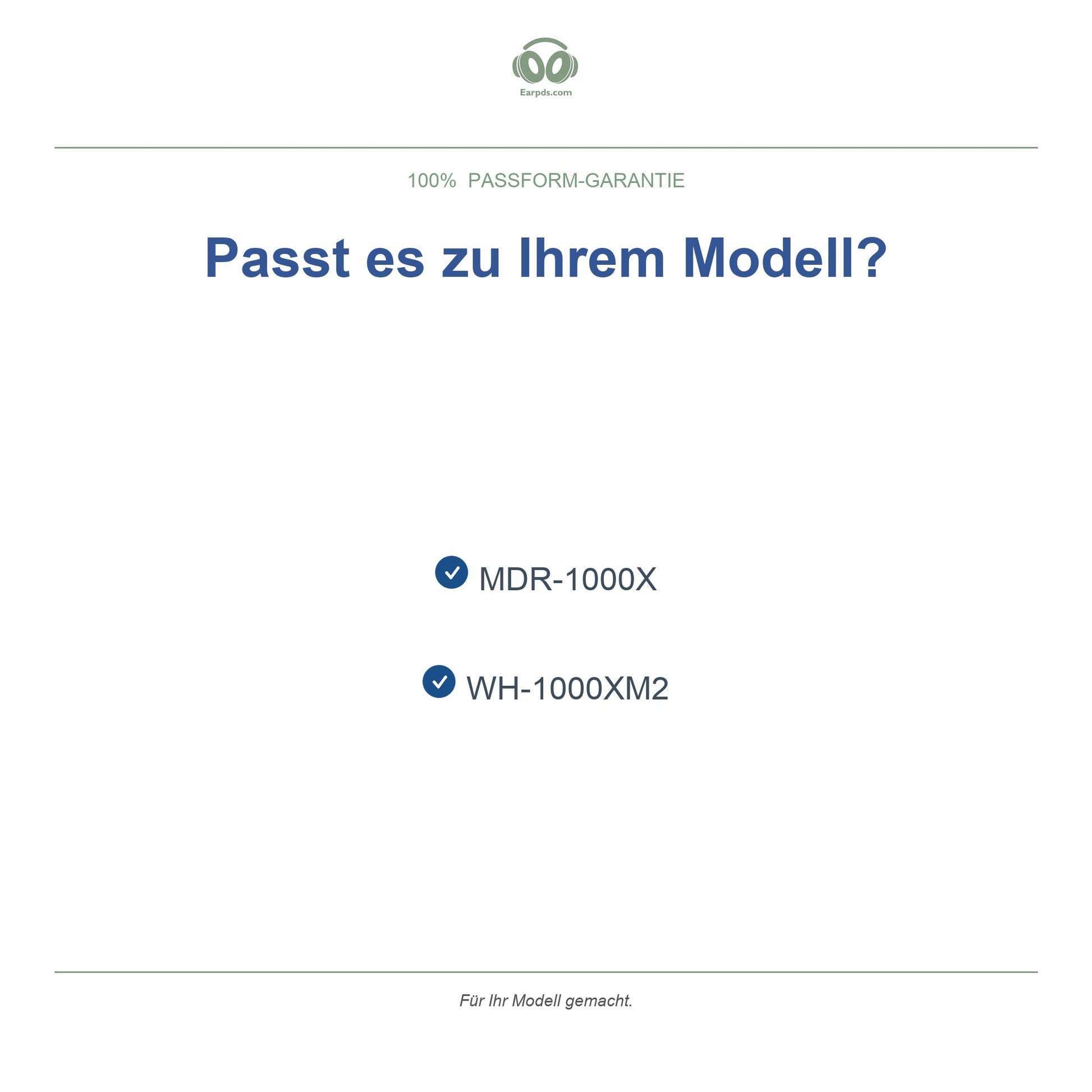 Ohrpolster für Sony MDR-1000X / WH-1000XM2 – Passend für MDR-1000X, WH-1000XM2