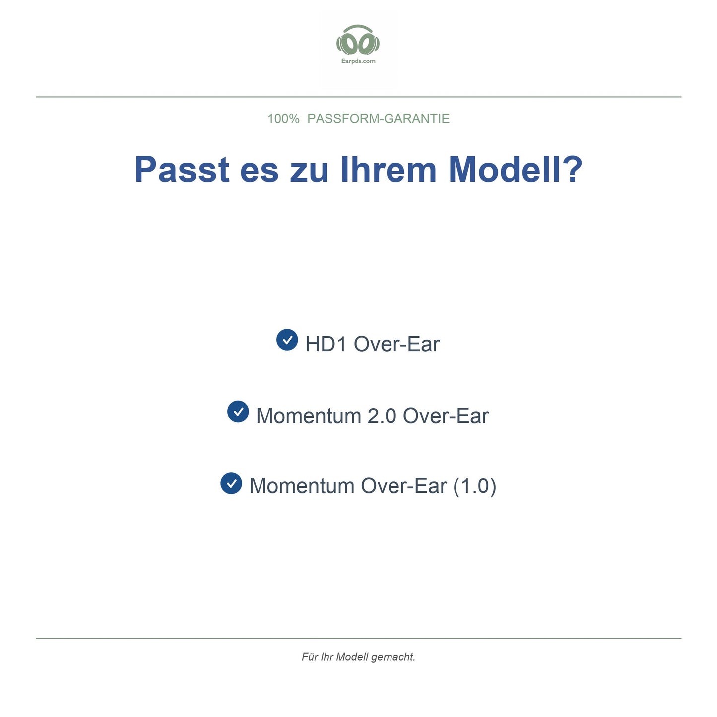 Oorkussens voor Sennheiser Momentum Over-Ear – Geschikt voor Momentum Over-Ear, Momentum 2.0 Over-Ear, HD1 Over-Ear — Compatible models