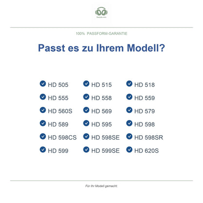 Oorkussens voor Sennheiser HD 500 Serie – Geschikt voor HD 558, HD 598, HD 599, HD 560S en meer — Compatible models