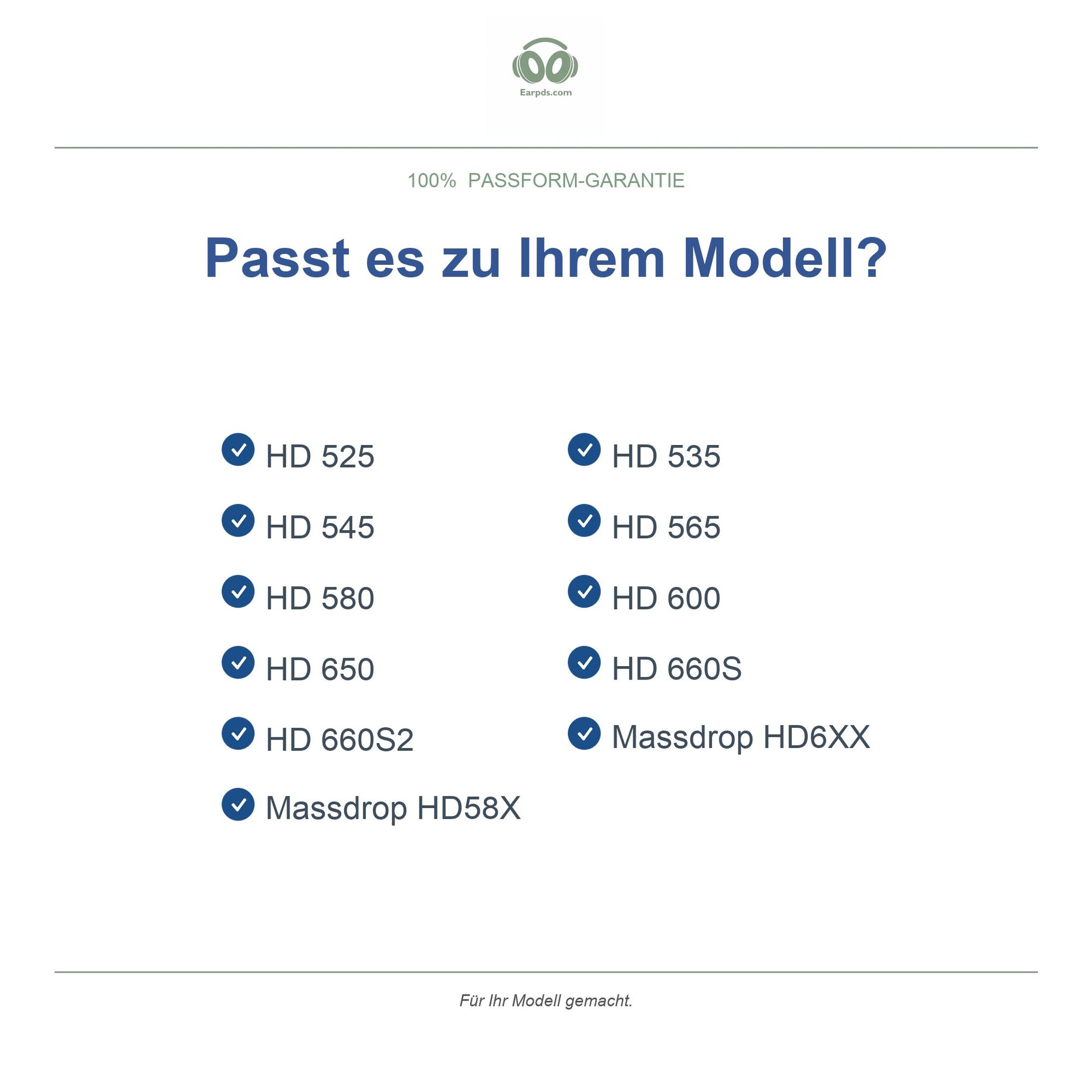 Ohrpolster für Sennheiser HD 600 / 650 Serie – Passend für HD 600, HD 650, HD 660S, HD6XX und mehr