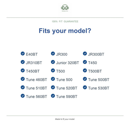 Oorkussens voor JBL Tune On-Ear Serie – Geschikt voor Tune 500BT, Tune 510BT, Tune 660NC, T450BT en meer — Compatible models