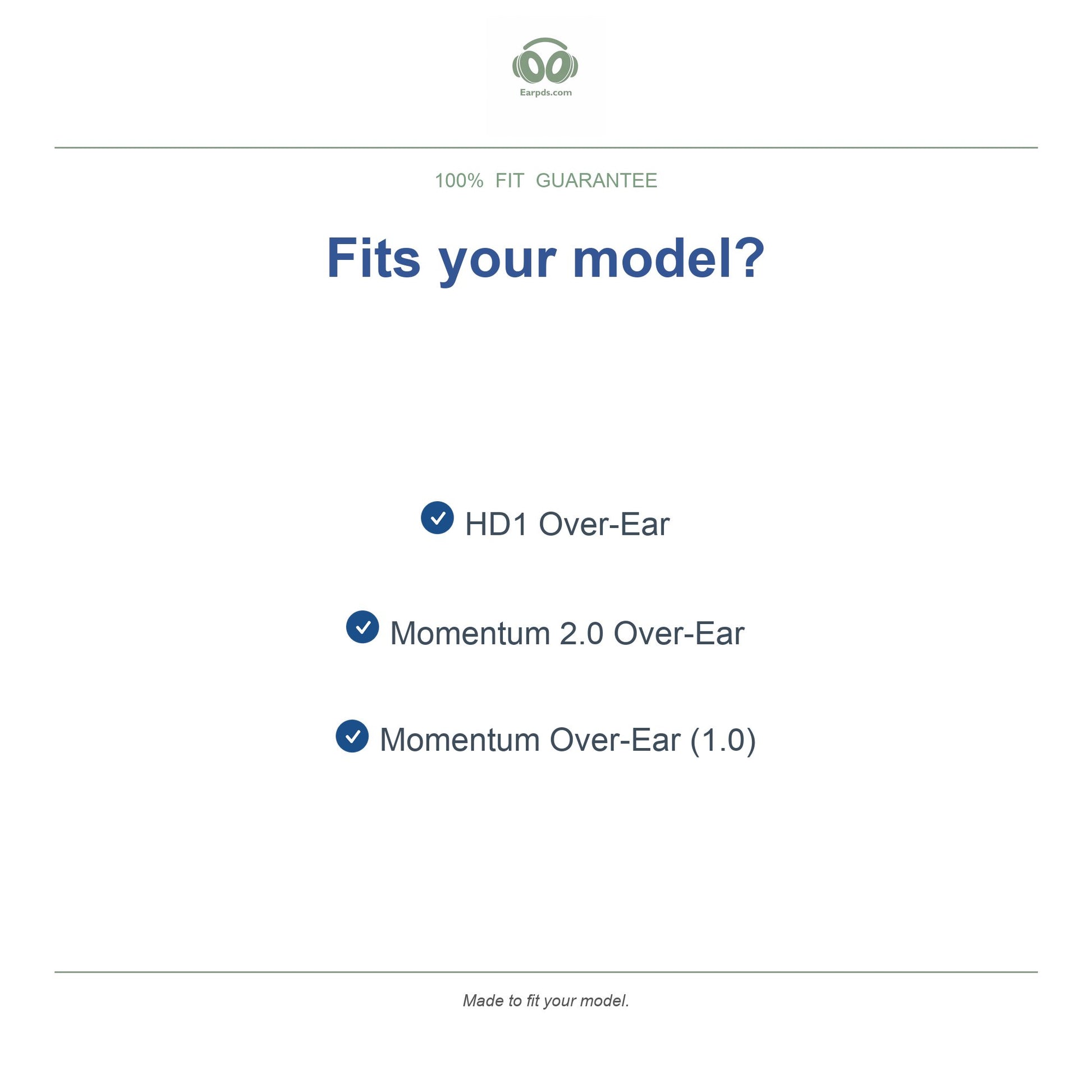 Replacement ear pads for Sennheiser Momentum Over-Ear – Suitable for Momentum Over-Ear, Momentum 2.0 Over-Ear, HD1 Over-Ear