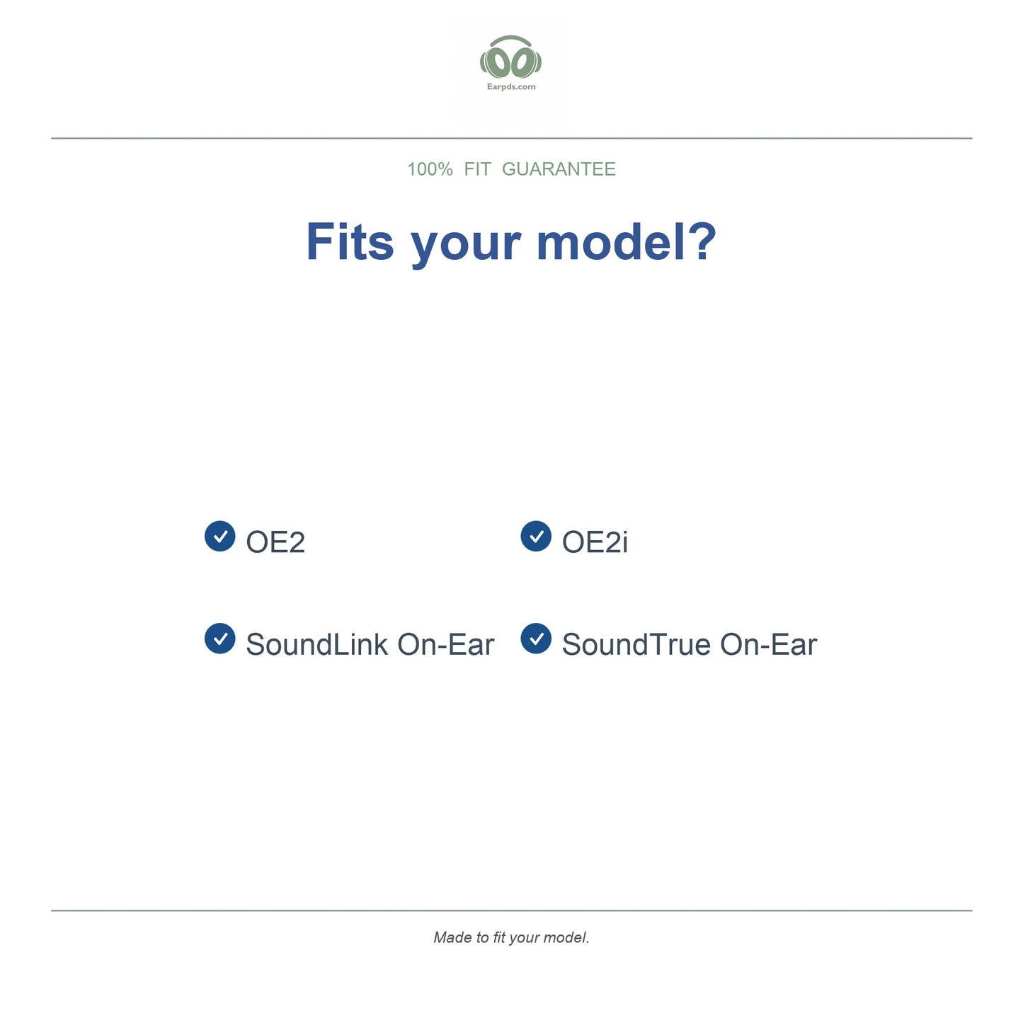 Oorkussens voor Bose On-Ear Serie – Geschikt voor OE2, OE2i, SoundTrue On-Ear, SoundLink On-Ear — Compatible models