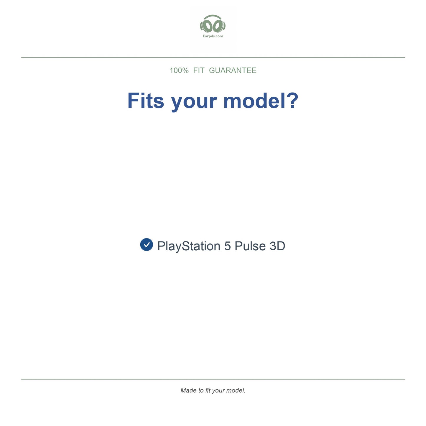 Oorkussens voor Sony PlayStation 5 Pulse 3D – Geschikt voor PlayStation 5 Pulse 3D — Compatible models
