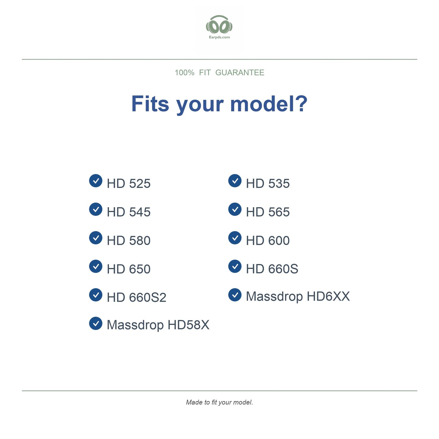 Oorkussens voor Sennheiser HD 600 / 650 Serie – Geschikt voor HD 600, HD 650, HD 660S, HD6XX en meer — Compatible models