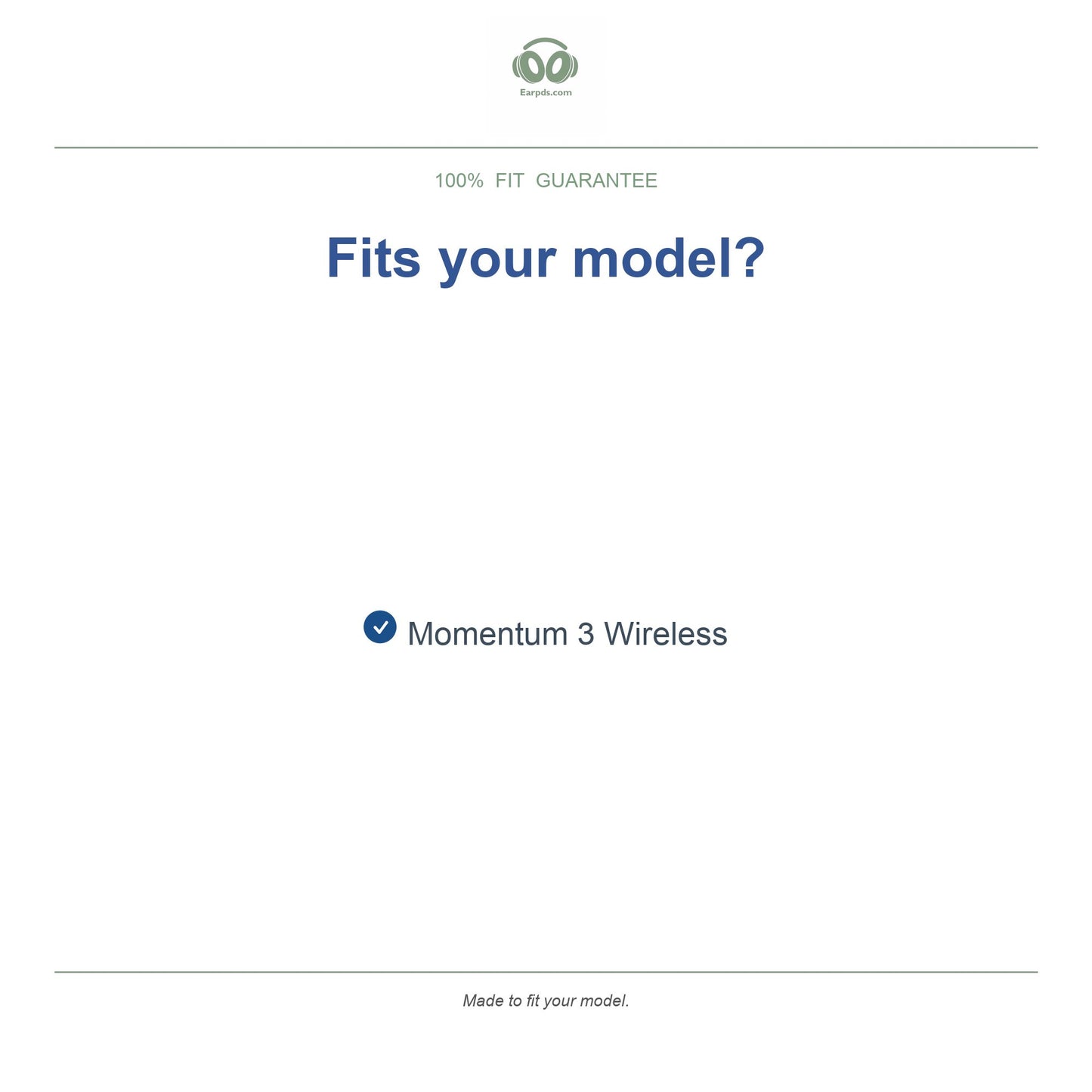 Oorkussens voor Sennheiser Momentum 3 Wireless – Geschikt voor Momentum 3 Wireless — Compatible models